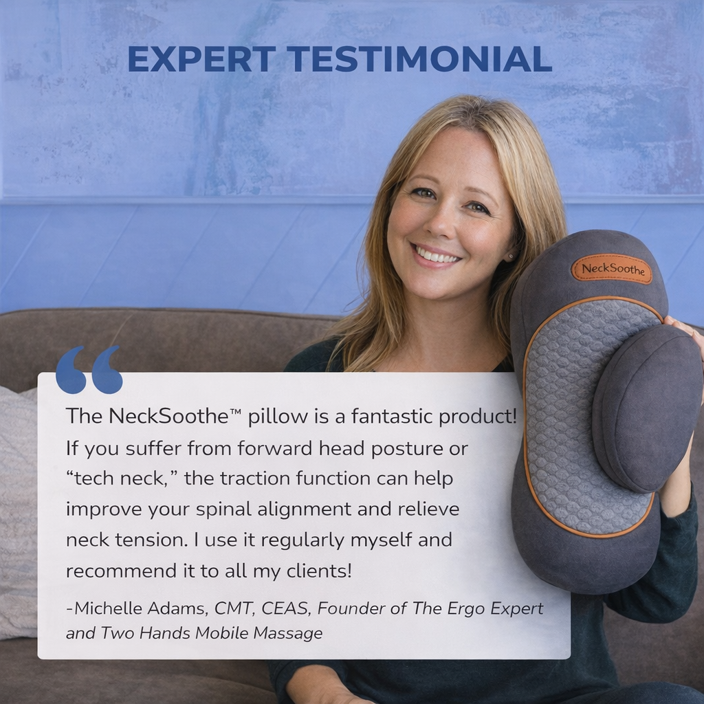 Original NeckSoothe™ Pillow | Traction Therapy Massager