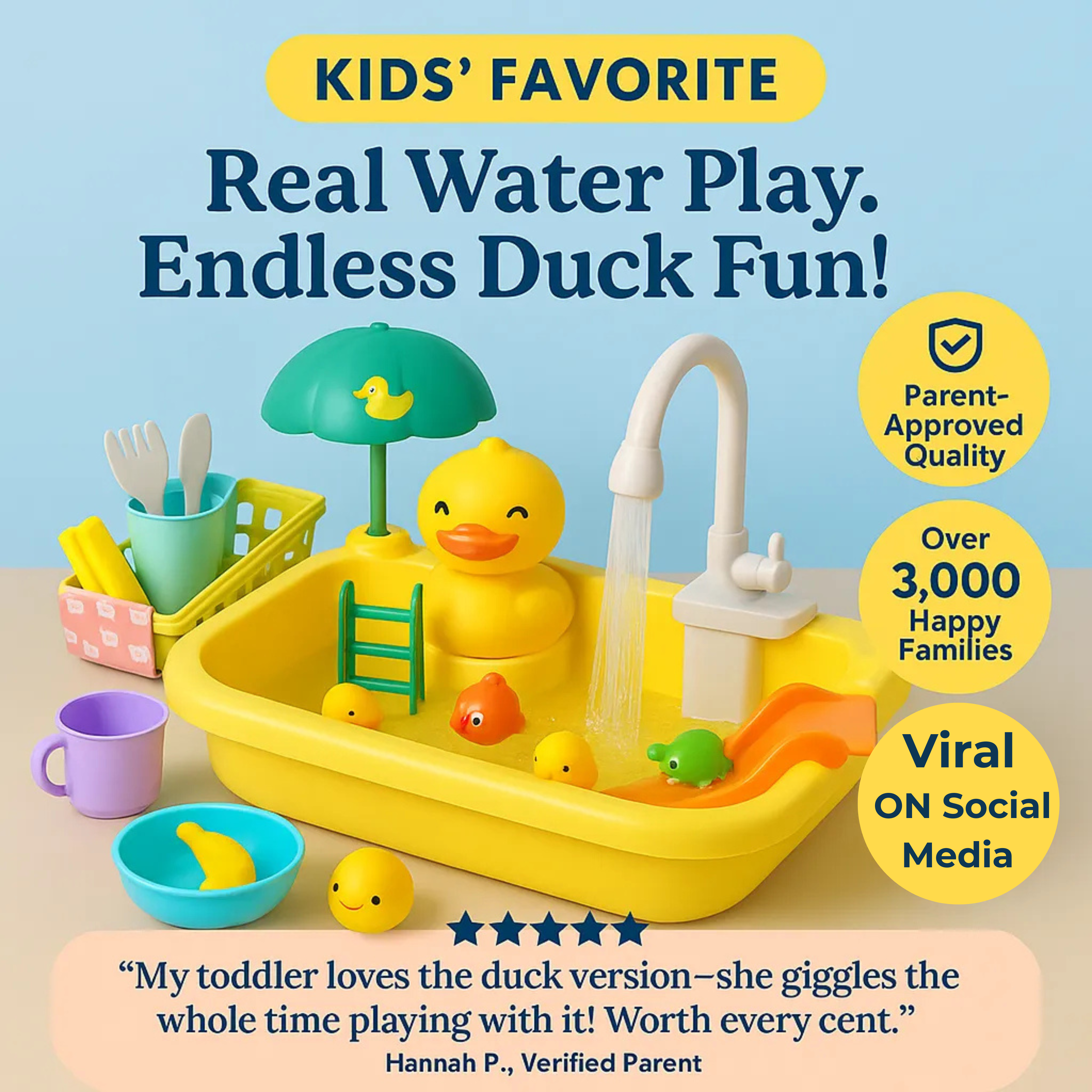 FroggyFlow™ - Magic Water Play Sink