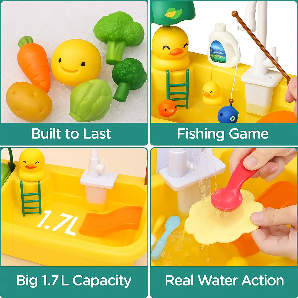 FroggyFlow™ - Magic Water Play Sink