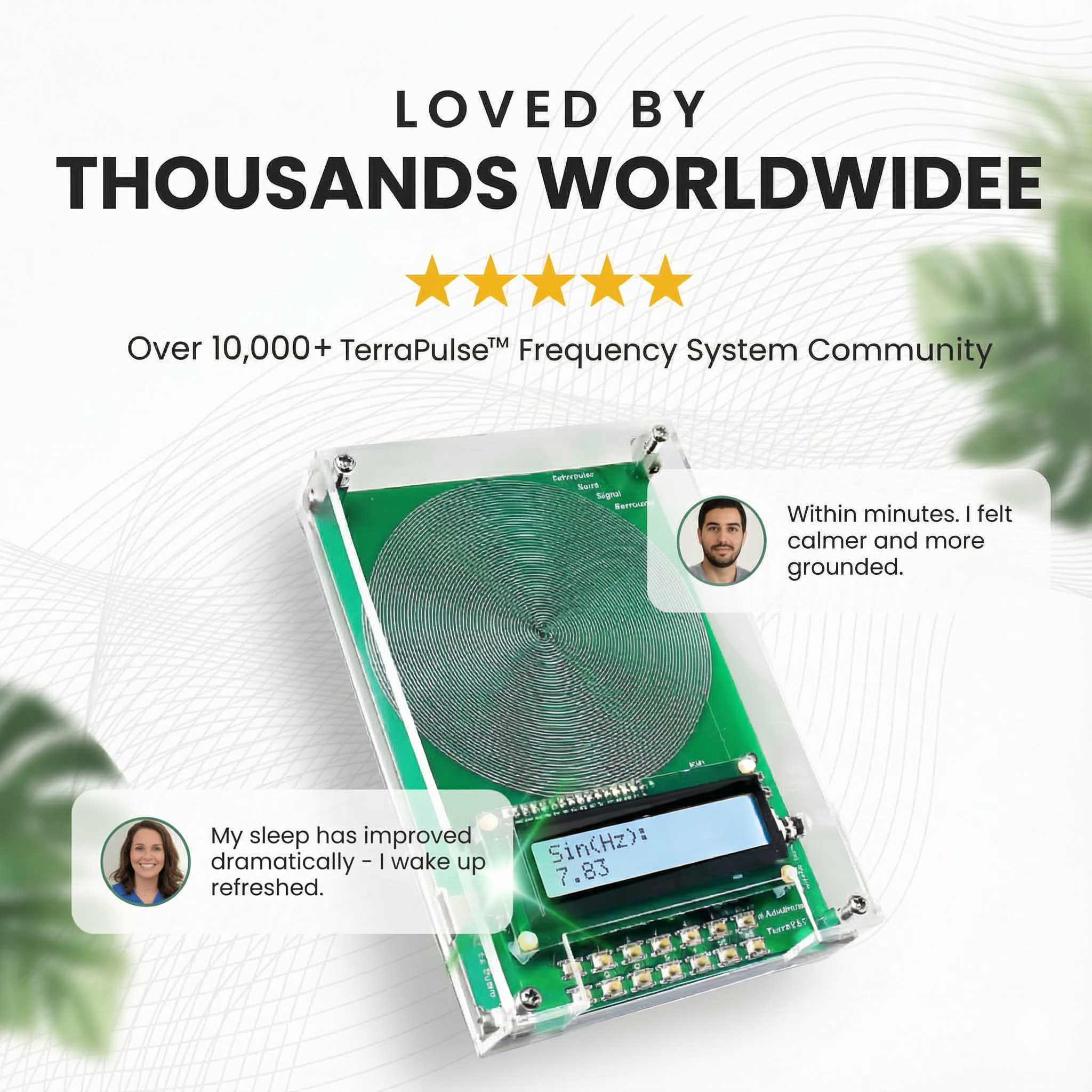 TerraPulse™ Frequency System — Your Gateway to Restful Sleep & Calm Living
