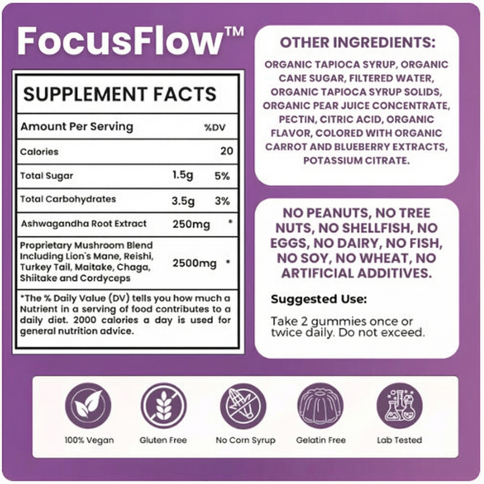 FocusFlow™ Mushroom Gummies