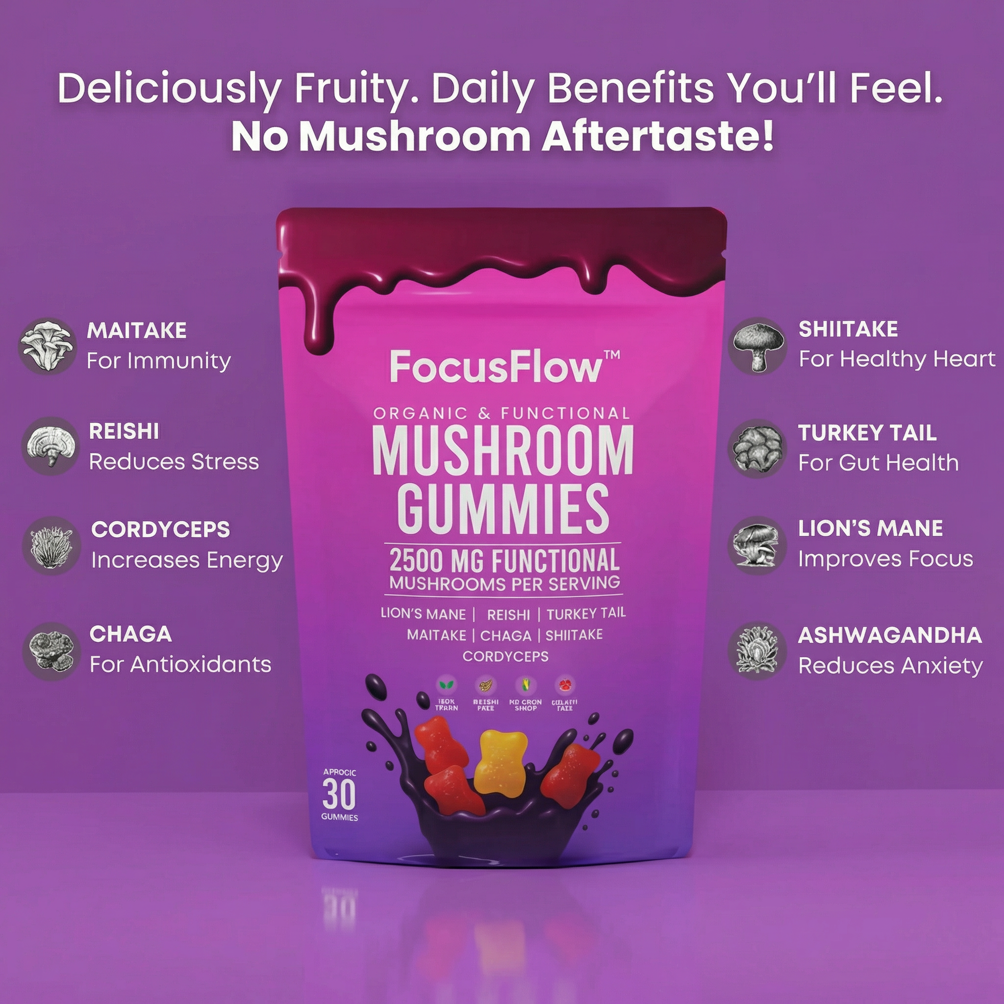 FocusFlow™ Mushroom Gummies